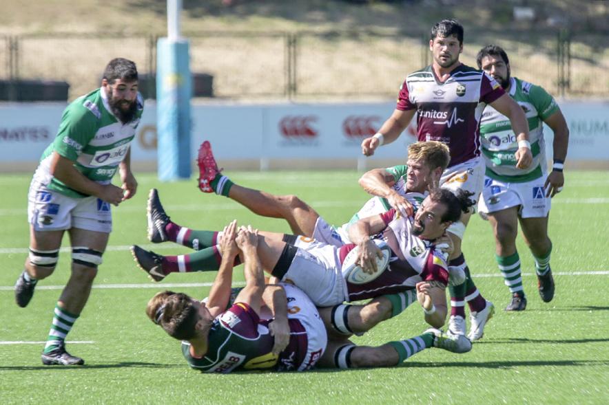 Inauguración Campo de las Terrazas - Partido Liga Heineken División de Honor Alcobendas - Independiente Santander - Imagen de un momento del partido de rugby.