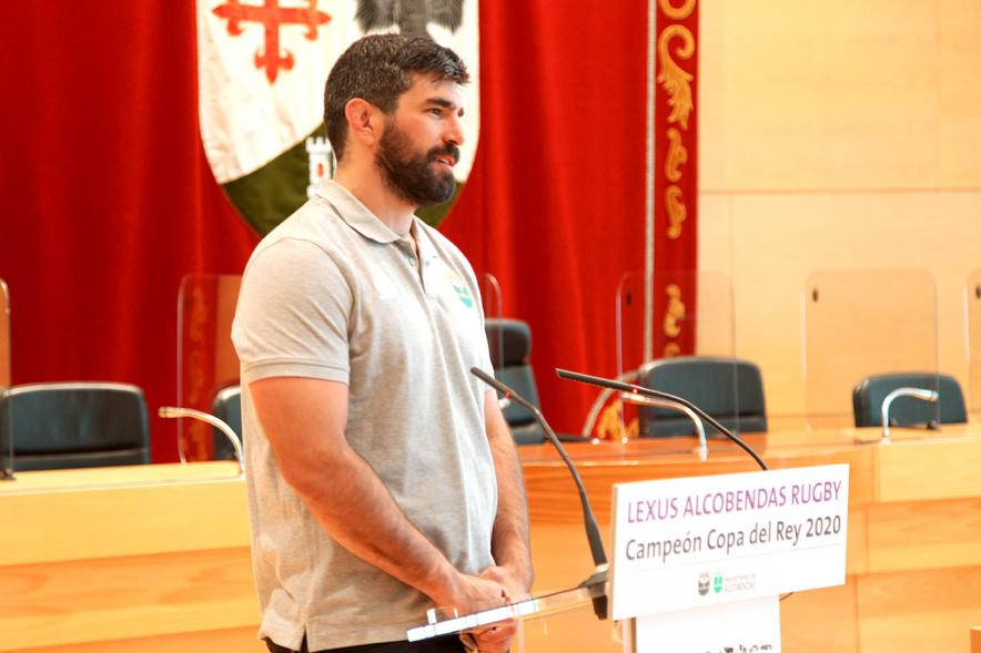 Agustín Schab. Recepción Equipo Lexus Alcobendas Rugby Campeón de la Copa del Rey - 2020