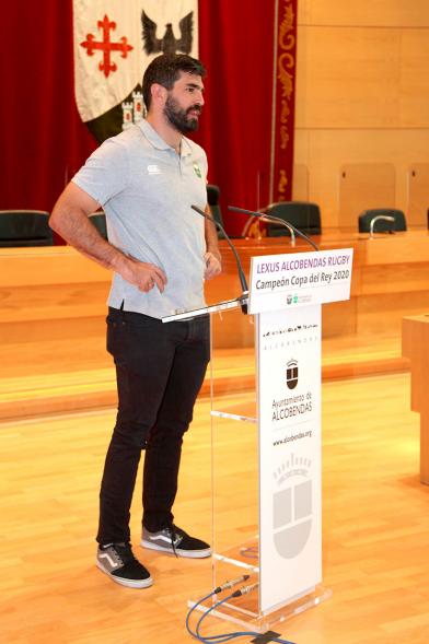 Agustín Schab. Recepción Equipo Lexus Alcobendas Rugby Campeón de la Copa del Rey - 2020