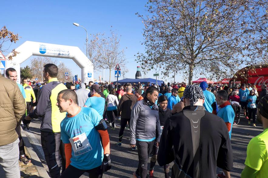 San Silvestre 2016 -  Los corredores antes de la salida.
