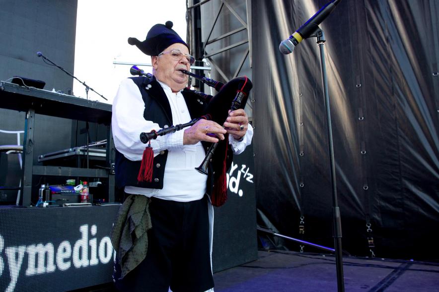 Gaitero durante el evento