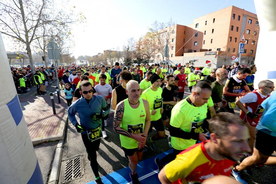 Participantes en la carrera. San Silvestre 2020