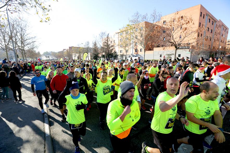 Participantes en la carrera. San Silvestre 2020