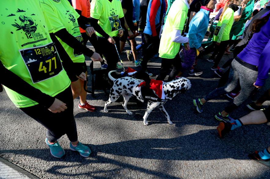 Participantes en la carrera. San Silvestre 2020
