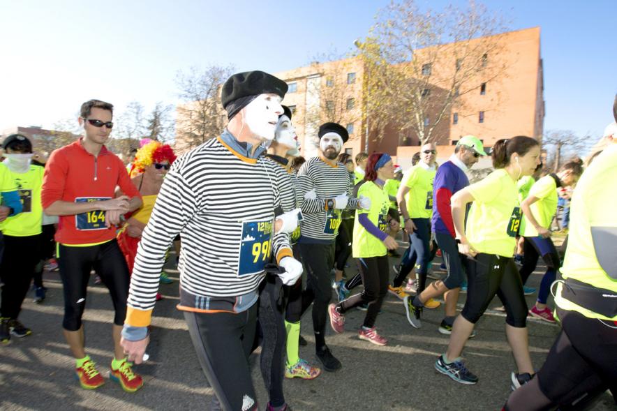 Participantes en la carrera. San Silvestre 2020