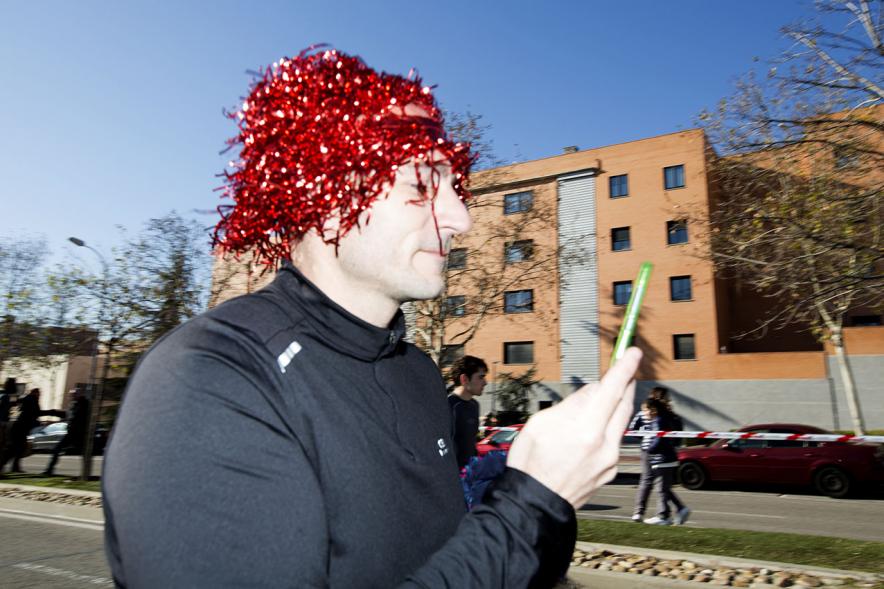 Participante en la carrera. San Silvestre 2020