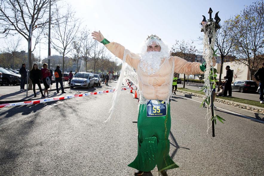 Participante en la carrera. San Silvestre 2020