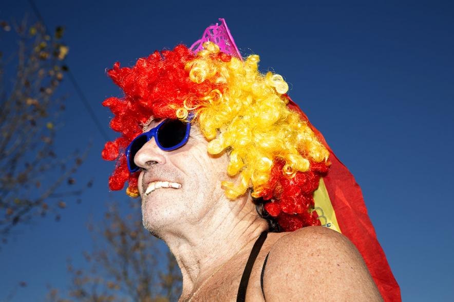 Participante en la carrera. San Silvestre 2020
