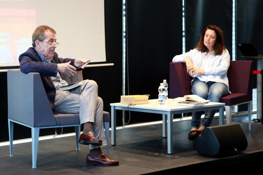 Presentación del Libro Shangri-la de Fernando Sánchez Dragó - Imagen del escritor Sánchez Dragó en un momento de la presentación de su libro.