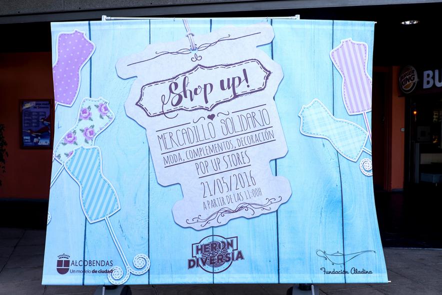 Mercadillo Solidario Shop Up - Cartel del mercadillo solidario.