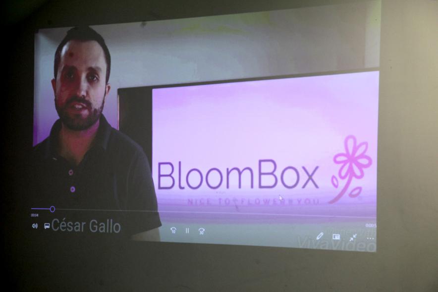 Presentación de Empresas Aceleradas por el Programa StartUp Alcobendas - Proyección del PowerPoint del proyecto.