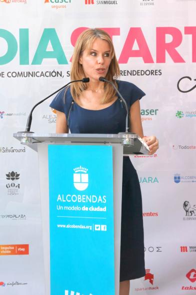 Ana Belén Roy de TeleNoticias 24h durante su exposición