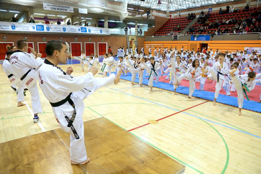 Exhibición Internacional de Taekwondo - Imagen de taekwondistas infantiles durante la exhibición.