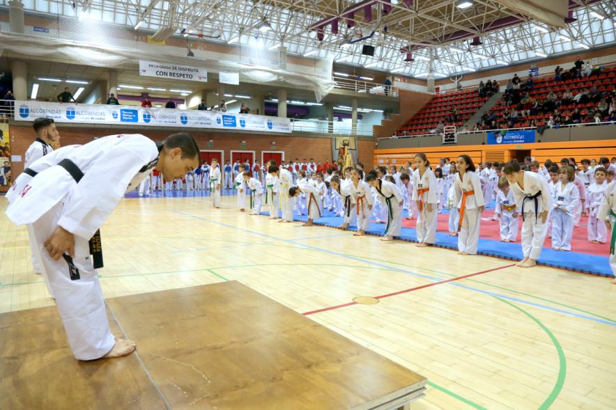 Exhibición Internacional de Taekwondo - Imagen de taekwondistas infantiles durante la exhibición.