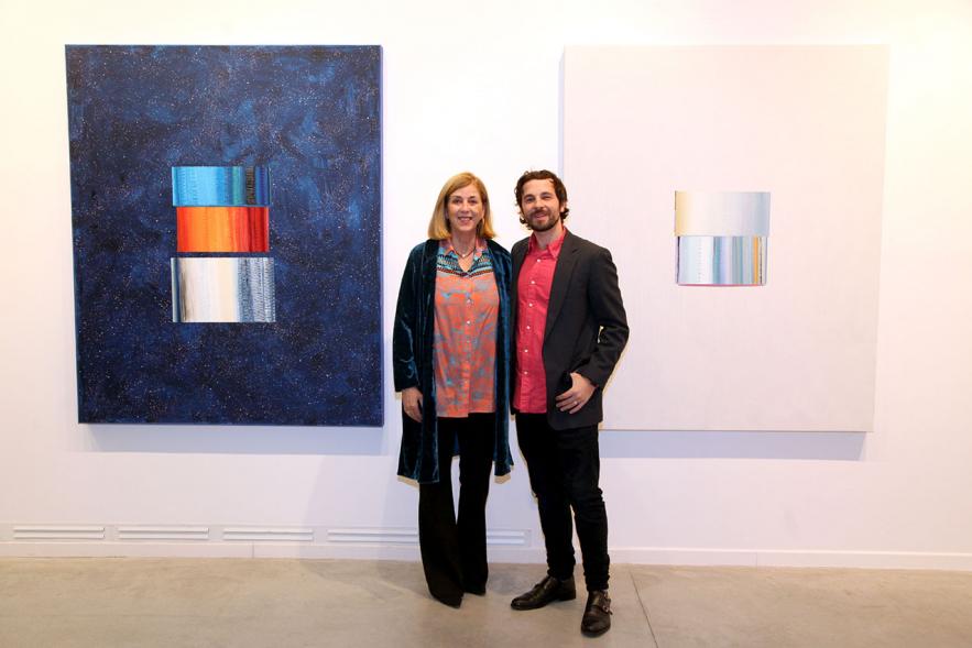 Alejandro Botubol, artista, Belén Poole, directora del Centro de Artes