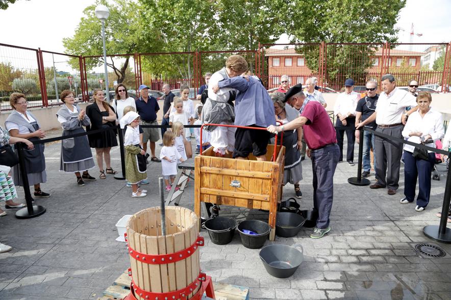 Pisada de la Uva en la Fiesta de la Vendimia de la Casa de Castilla La Mancha -  Pisada de uvas.