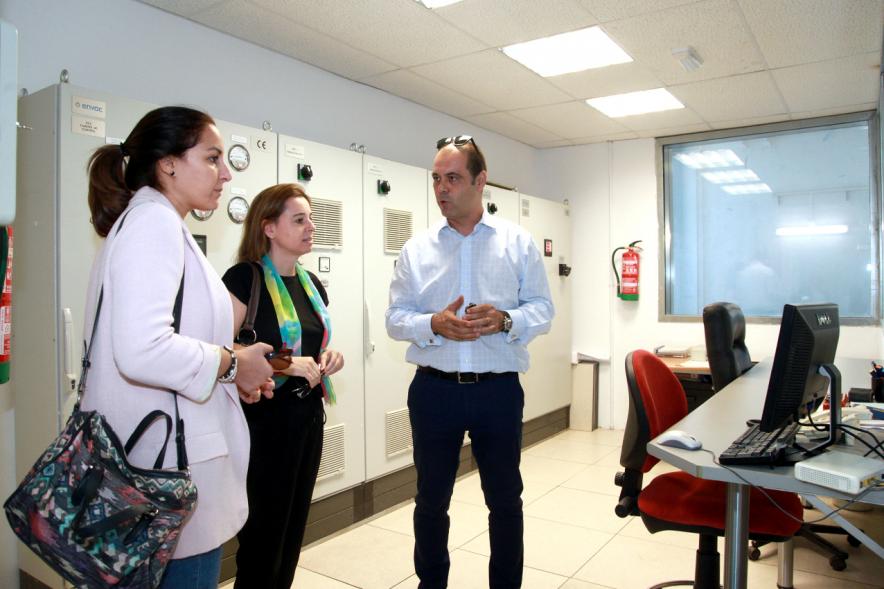 Concejal Ortiz Iglesias durante la visita