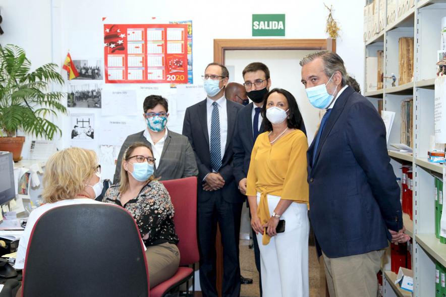 Visita del Consejero de Justicia de la CAM a los Juzgados de Alcobendas -  Imagen de un momento de la visita del consejero  Enrique López acompañado por el vicealcalde Miguel Ángel Arranz y la nueva Decana Verónica Caravantes entre otras personalidades.