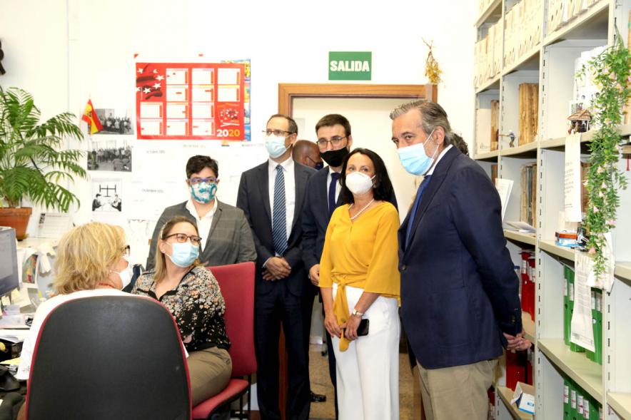 Visita del Consejero de Justicia de la CAM a los Juzgados de Alcobendas - Imagen de un momento de la visita del consejero  Enrique López acompañado por el vicealcalde Miguel Ángel Arranz y la nueva Decana Verónica Caravantes entre otras personalidades.