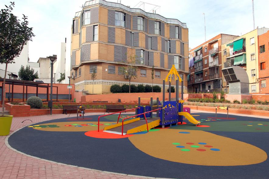 Visita a Obras de Parque Canarias y Parque Calle Salamanca - Panorámica  de la zona remodelada.