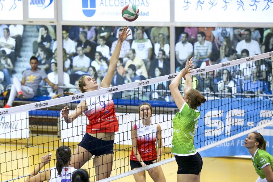 Partido de Voleibol Superliga Feel Volley Alcobendas - Naturhouse Ciudad de Logroño - Imagen de un momento del partido.