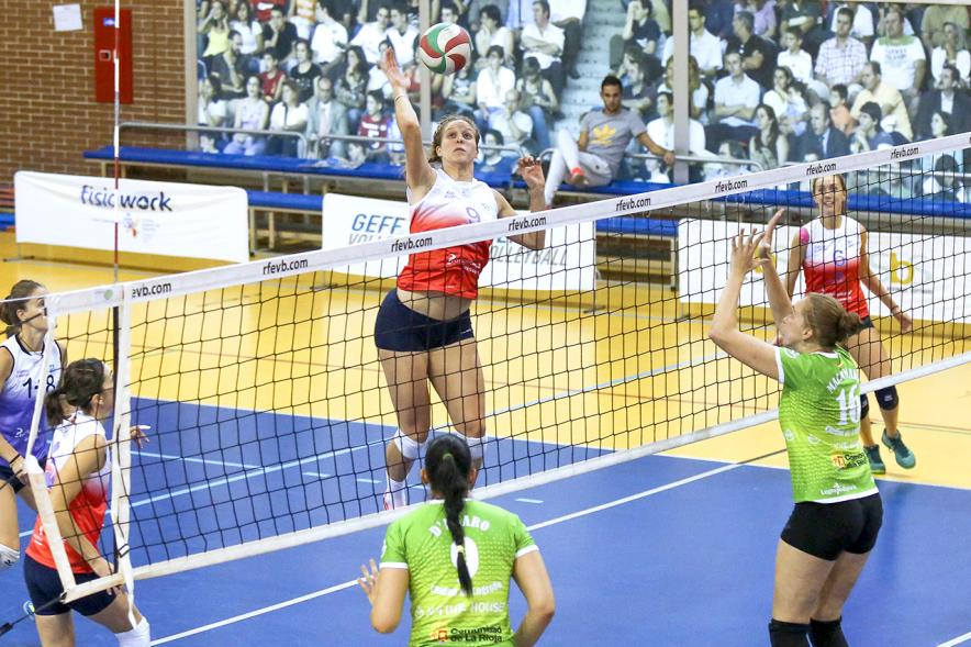 Partido de Voleibol Superliga Feel Volley Alcobendas - Naturhouse Ciudad de Logroño - Imagen de un momento del partido.