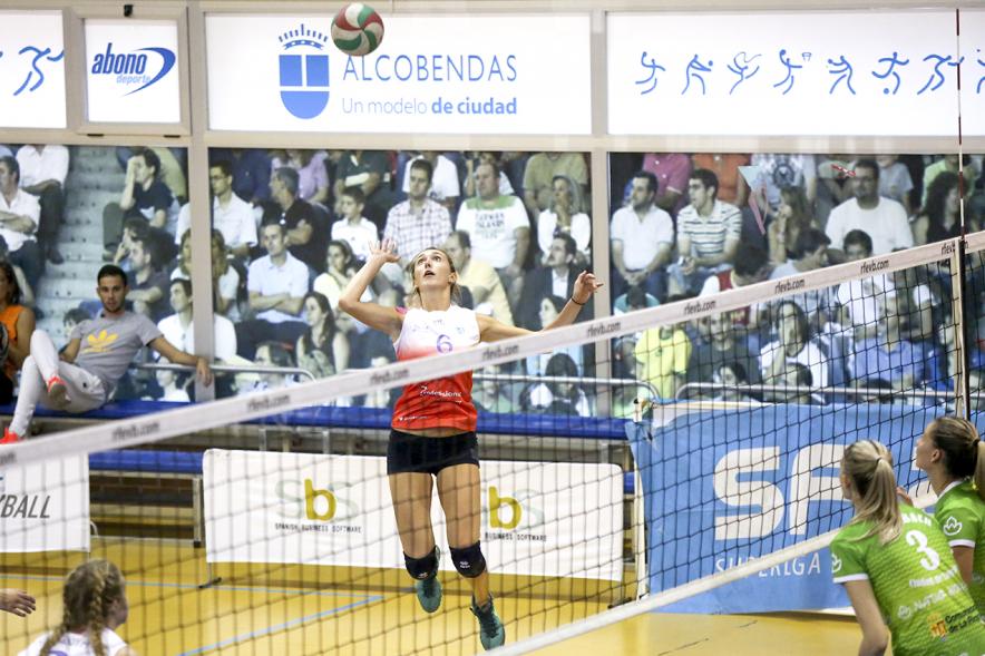 Partido de Voleibol Superliga Feel Volley Alcobendas - Naturhouse Ciudad de Logroño - Imagen de un momento del partido.