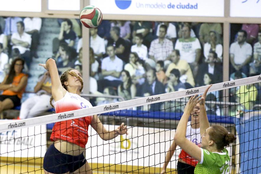 Partido de Voleibol Superliga Feel Volley Alcobendas - Naturhouse Ciudad de Logroño - Imagen de un momento del partido.