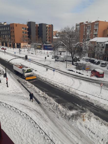 Quitanieves limpiando las calles