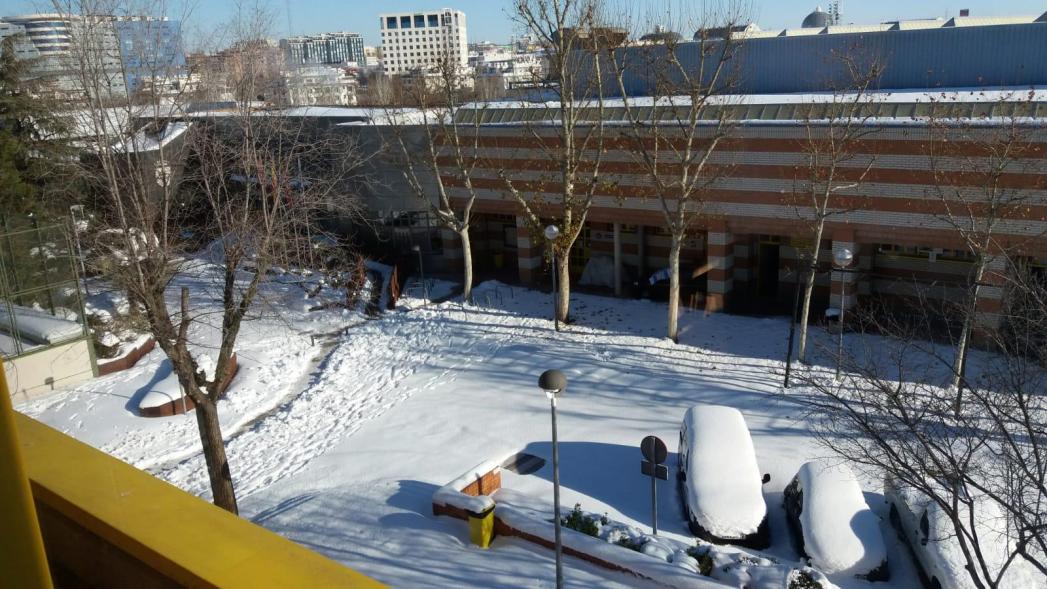 Calle llena de nieve