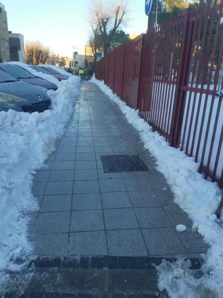 Calle limpia de nieve