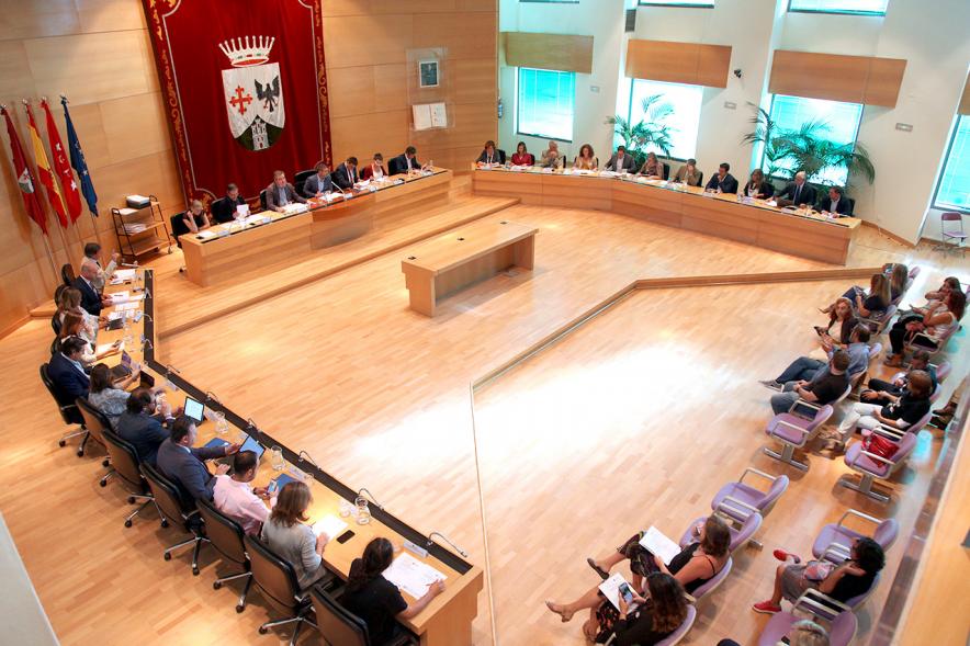 Vista cenital del salón de plenos