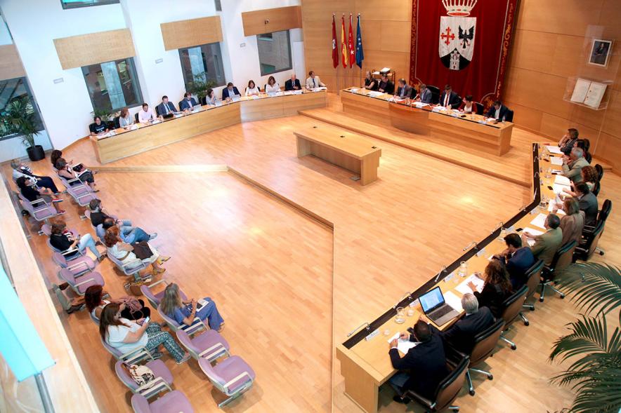 Vista cenital del salón de plenos