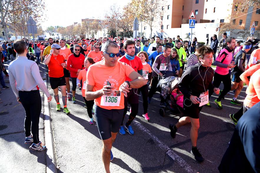 San Silvestre 2018 - Primer plano de los corredores en  la salida.