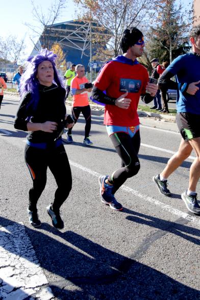 San Silvestre 2018 - Pareja de corredores disfrazado.