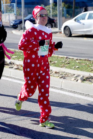 San Silvestre 2018 - Primer plano de un corredor disfrazado de payaso.