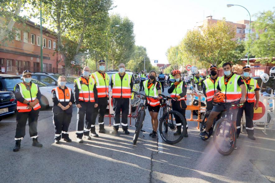 Miembros participantes de Protección Civil 