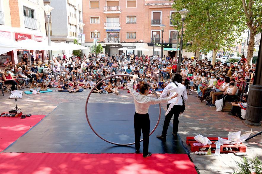 Momento de la actuación circense