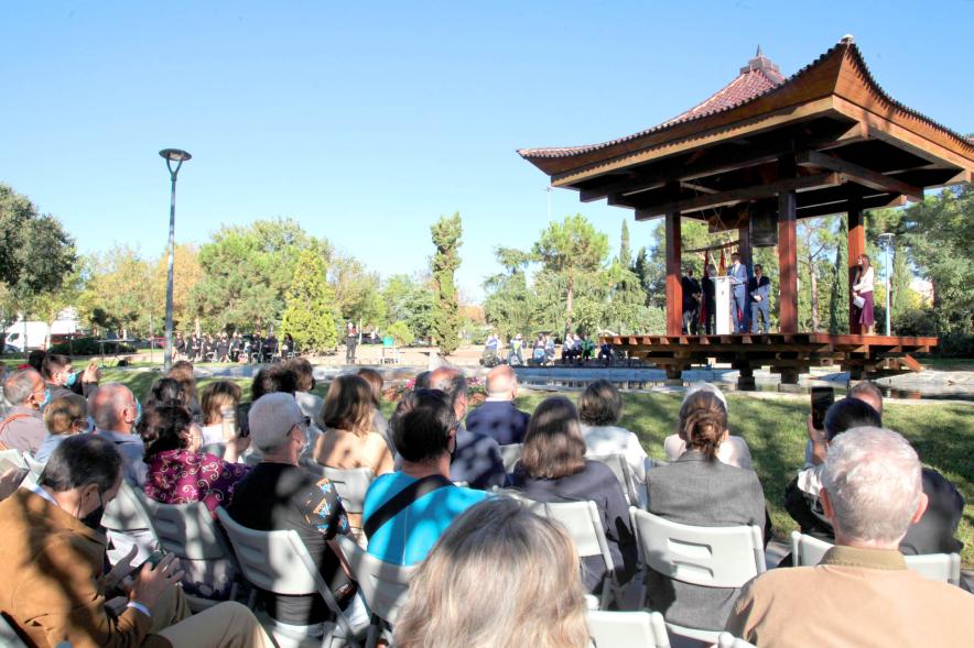 Día Internacional de la Paz - Imagen panorámica de la Pagoda de la Paz, ubicada en el Parque Arroyo de la Vega donde se celebra el Día Internacional de la Paz. 