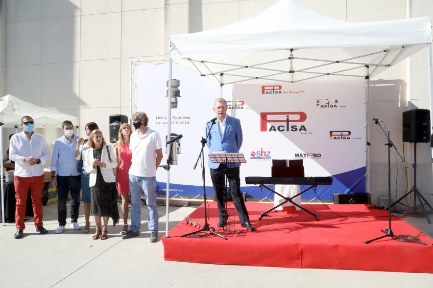  Inauguración Escultura de Sprinkler Pacisa - Imagen de un momento del discurso del presidente de Pacisa, Emilio Rodríguez.