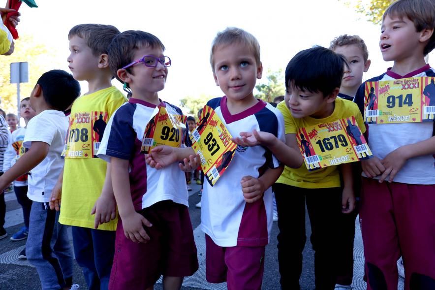  Milla Escolar 2021 - Imagen del momento de la salida de los infantiles.