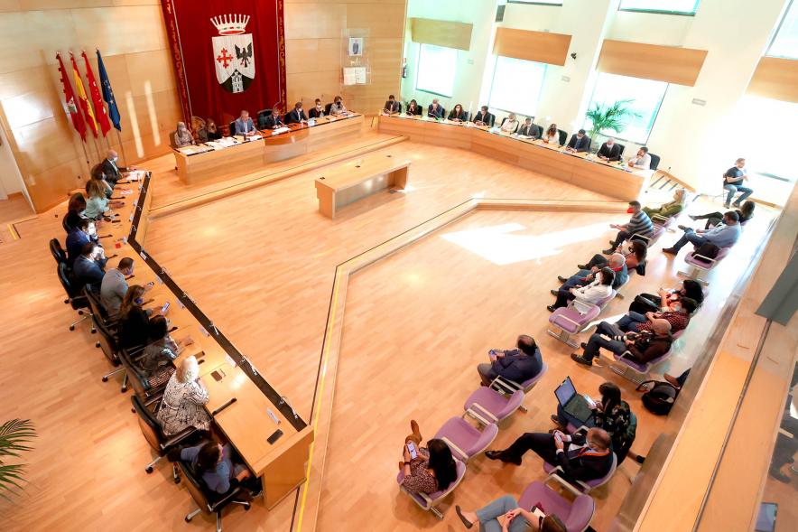 Vista cenital del salón de plenos