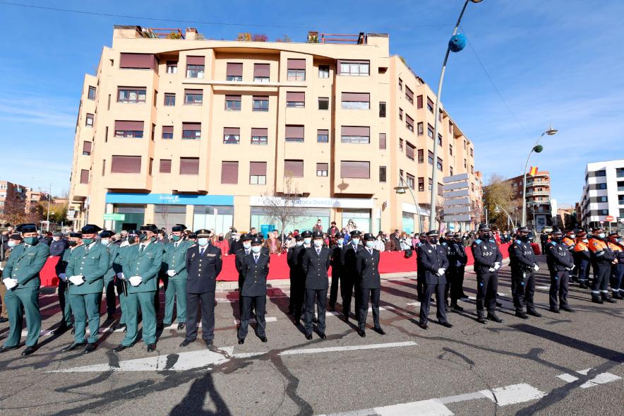 Diferentes cuerpos de seguridad del estado en formación común