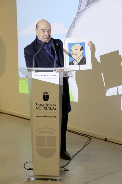 Inauguración Exposición "Miradas Tintinófilas" - Imagen de un momento de la intervención de Antonio Resines.