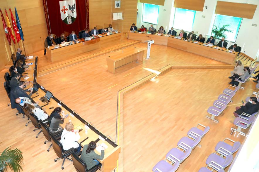 Vista cenital del salón de plenos