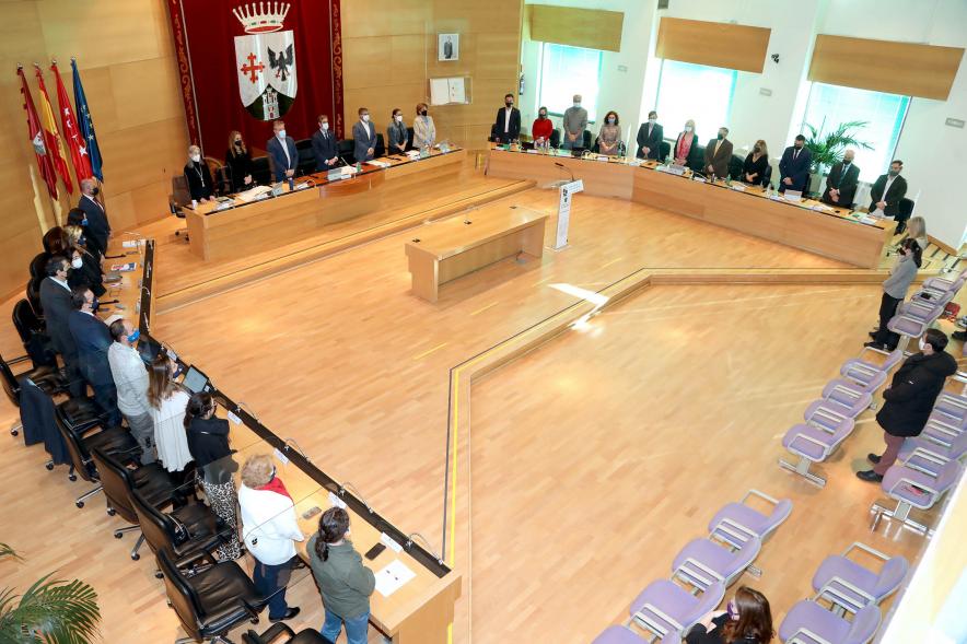 Vista cenital del Salón de plenos durante el Debate Estado de la Ciudad