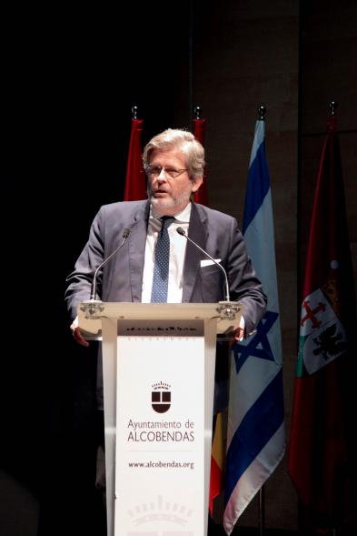 Acto Día de la Memoria del Holocausto 2022 - Primer plano del discurso de un miembro de la  comunidad.