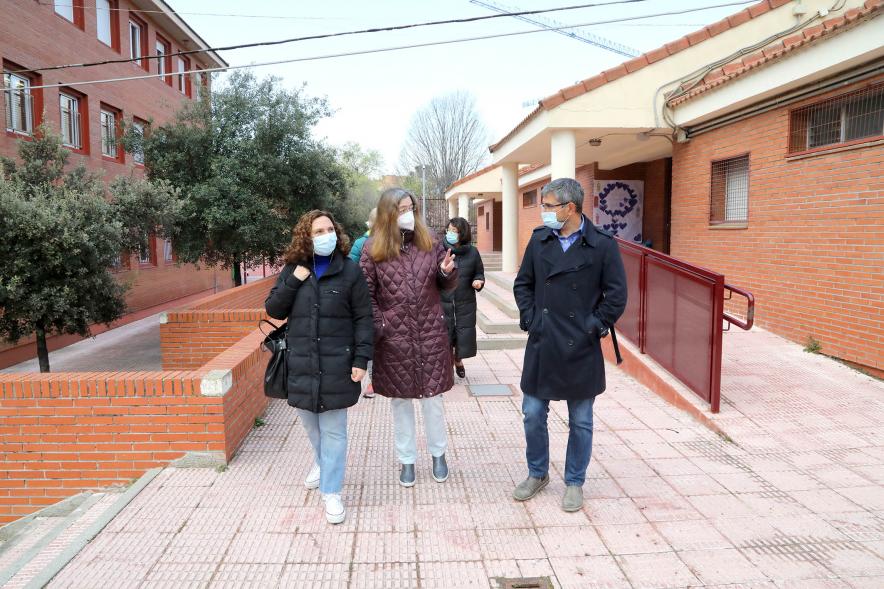 Momento durante la visita a las instalaciones