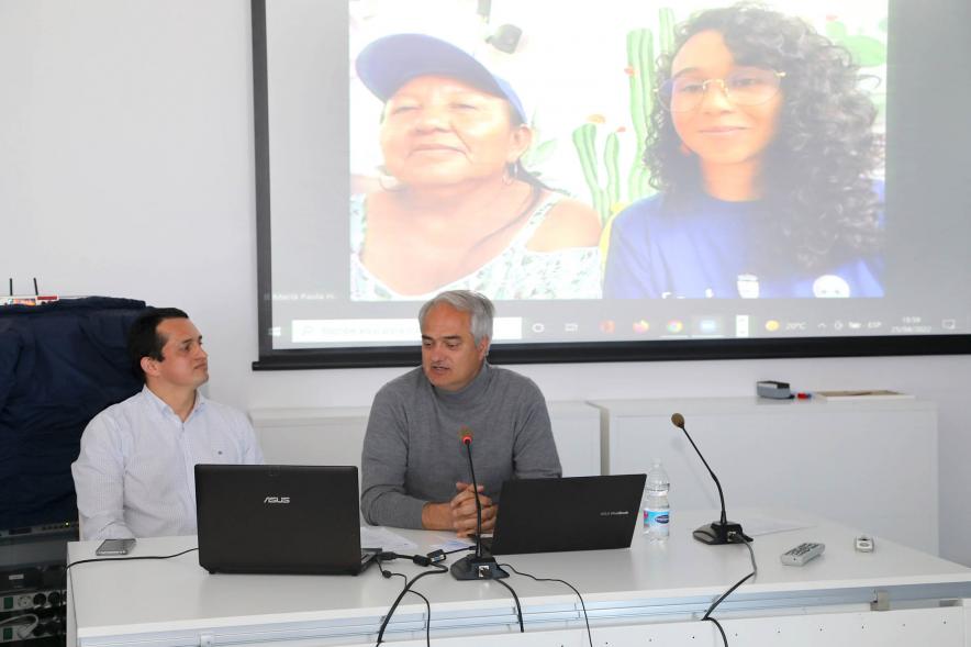 Concejal Tovar Holguera en un momento de la videoconferencia