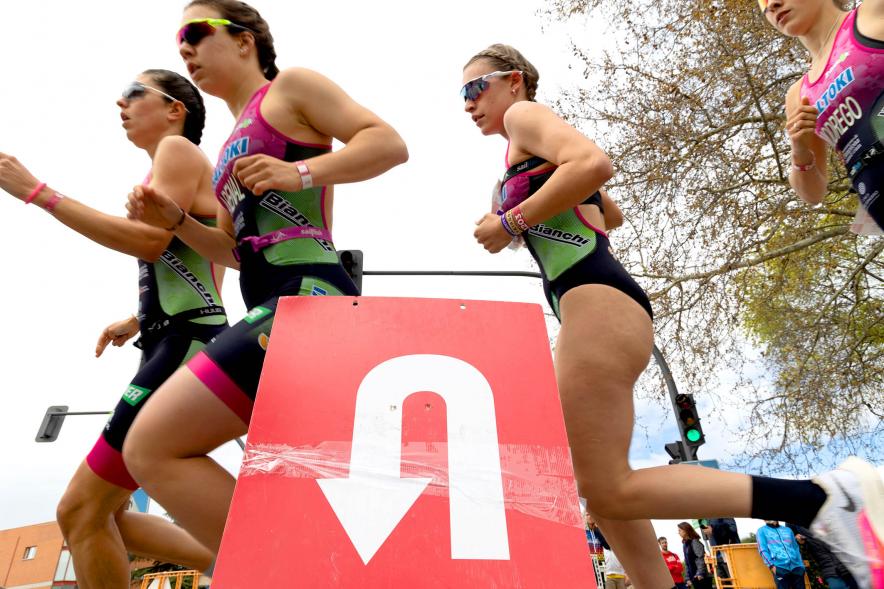  Campeonato de España de Duatlón - Imagen de un momento de la carrera a pie femenina.